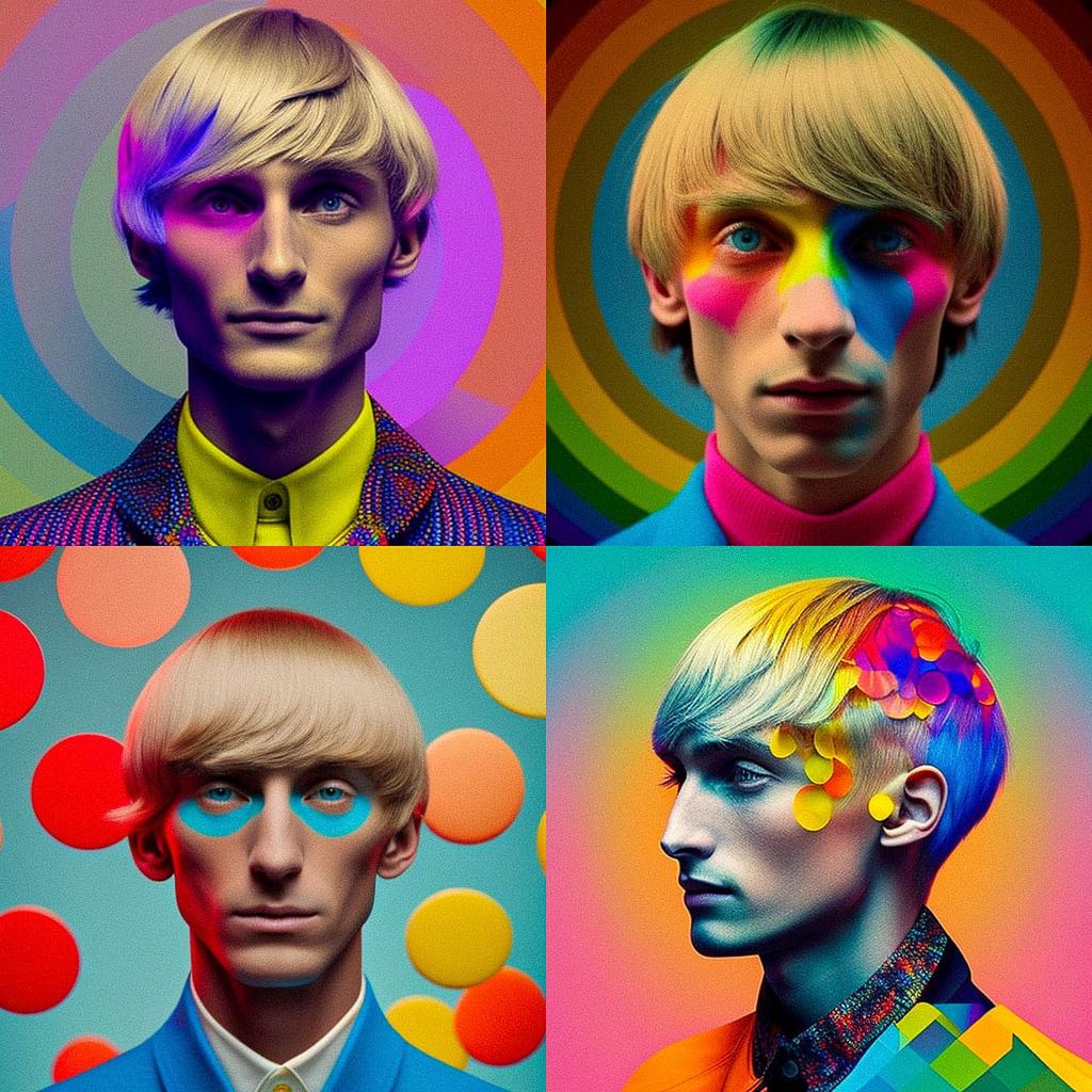 Neil Harbisson style, Midjourney V4, render 1 of 4