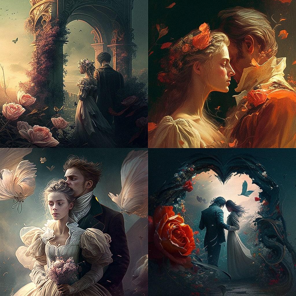 Neo-romanticism style, Midjourney V4, render 1 of 4