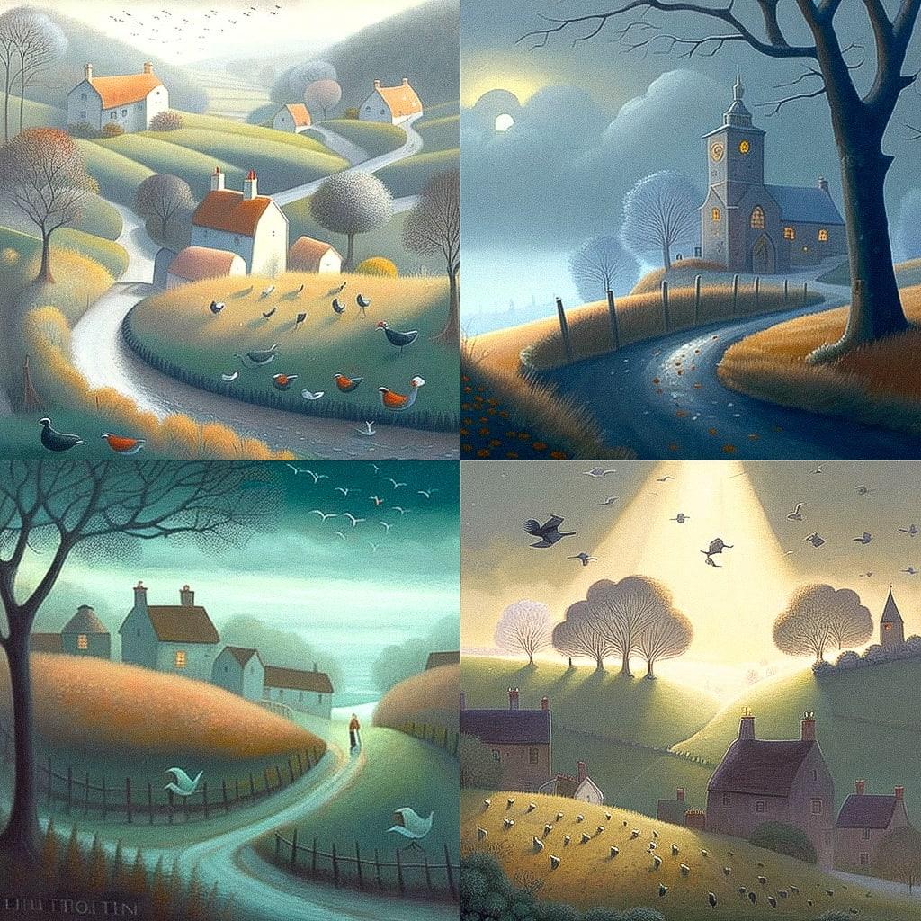 Nicholas Hely Hutchinson style, Midjourney V4, render 1 of 4