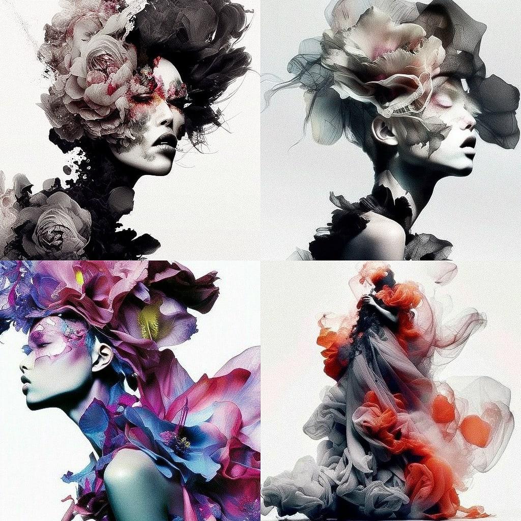 Nick Knight style, Midjourney V4, render 1 of 4