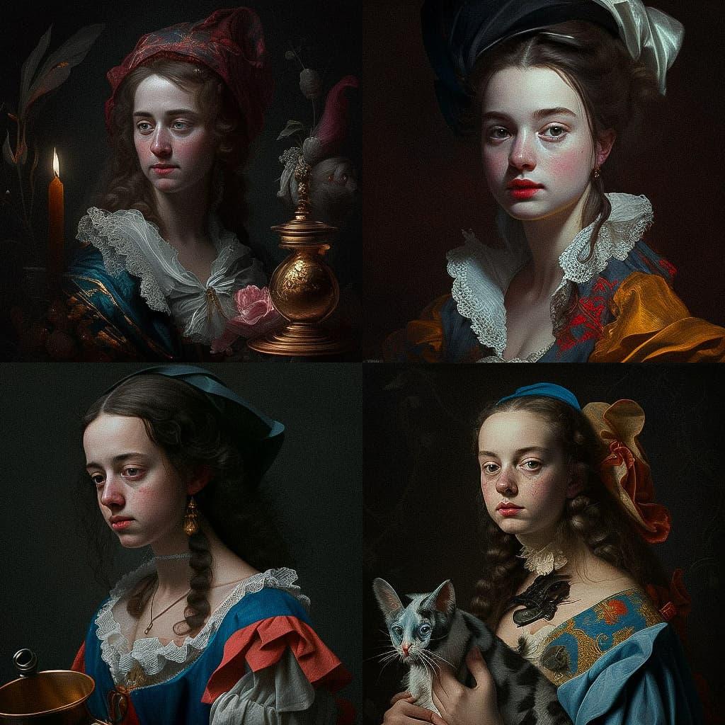 Nicolas Mignard style, Midjourney V4, render 1 of 4