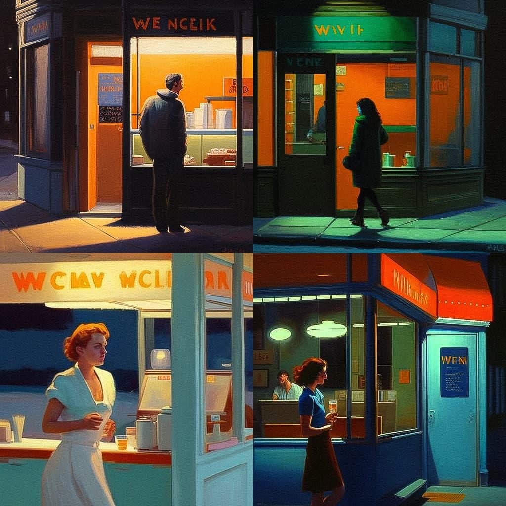 Nigel van Wieck style, Midjourney V4, render 1 of 4