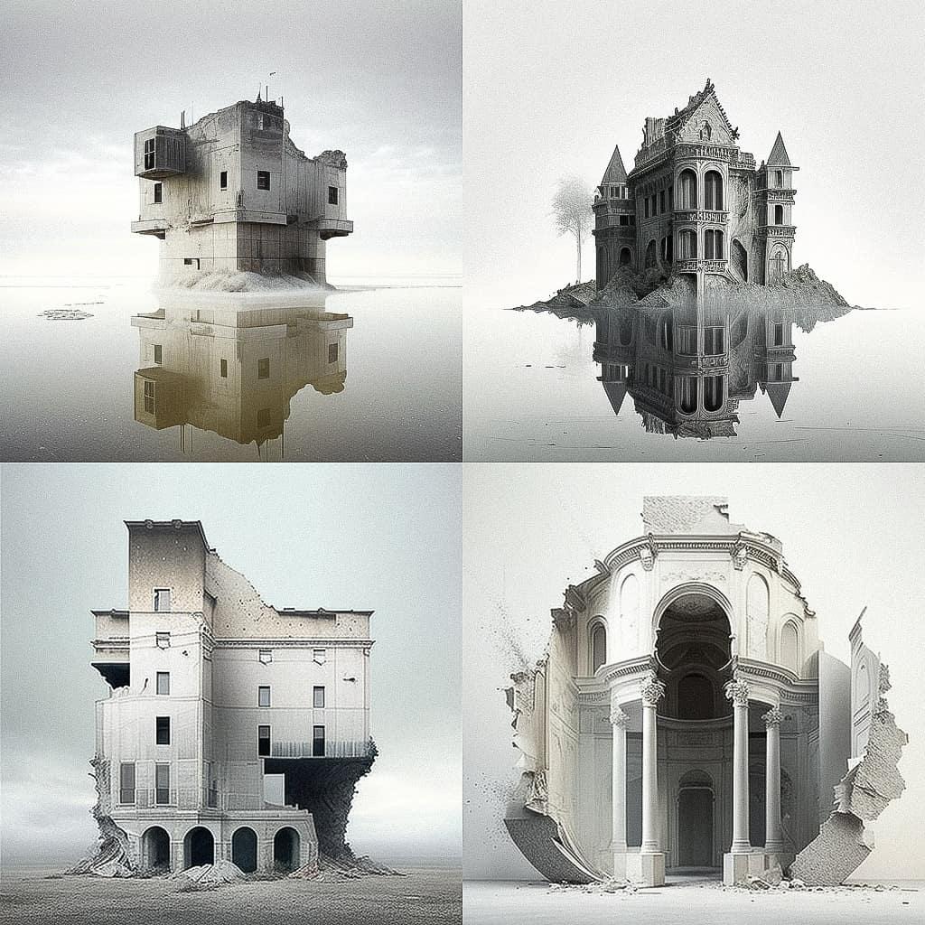 Noemie Goudal style, Midjourney V4, render 1 of 4