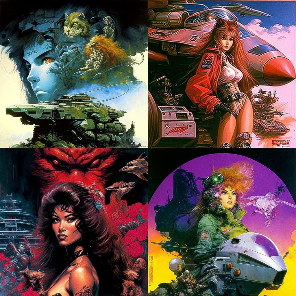 Noriyoshi Ohrai style, Midjourney V4, render 1 of 4
