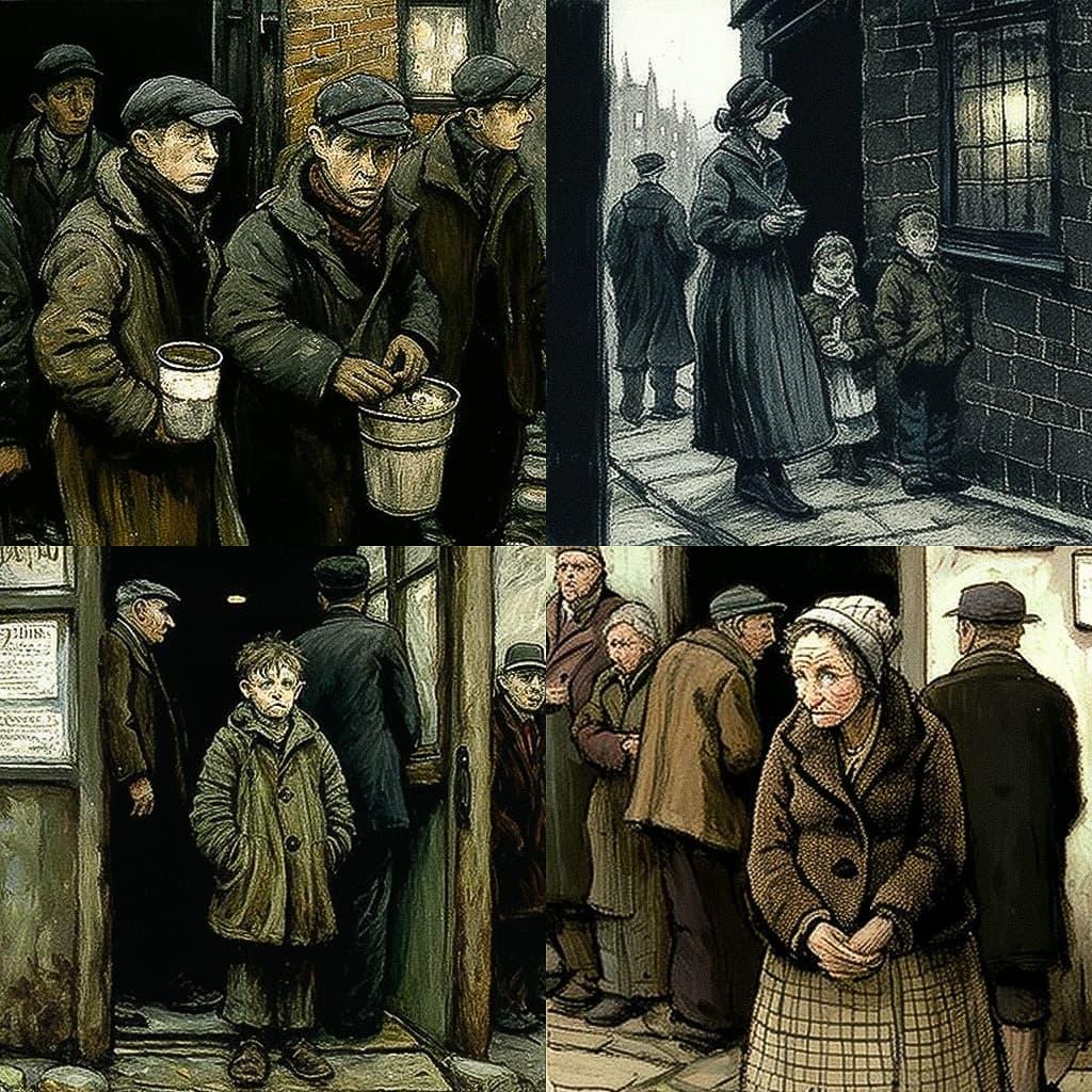 Norman Cornish style, Midjourney V4, render 1 of 4