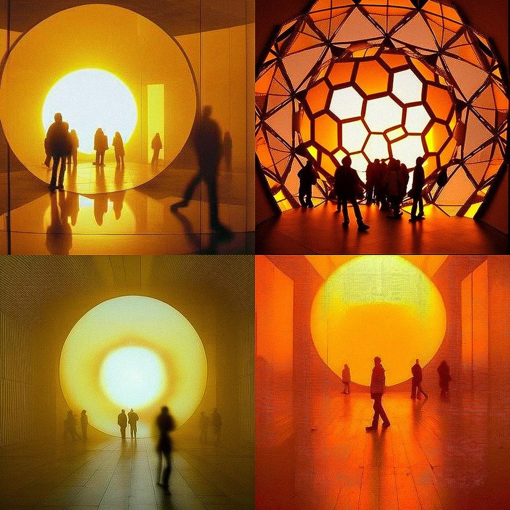 Olafur Eliasson style, Midjourney V4, render 1 of 4