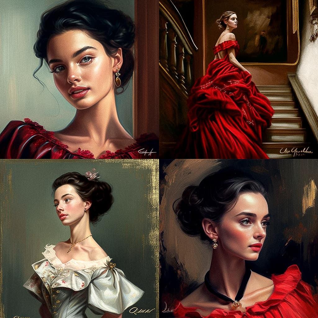 Oleg Cassini style, Midjourney V4, render 1 of 4