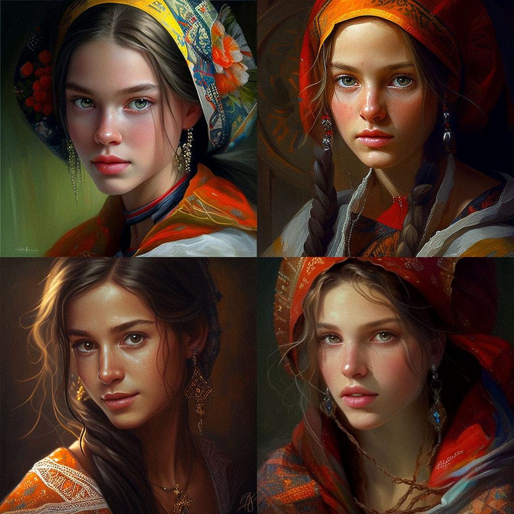 Oleg Zhivetin style, Midjourney V4, render 1 of 4