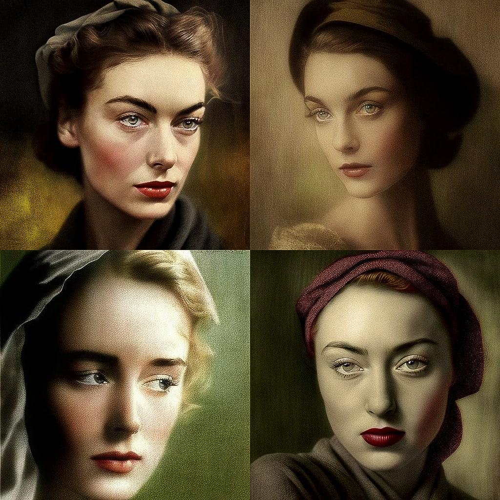 Olive Cotton style, Midjourney V4, render 1 of 4