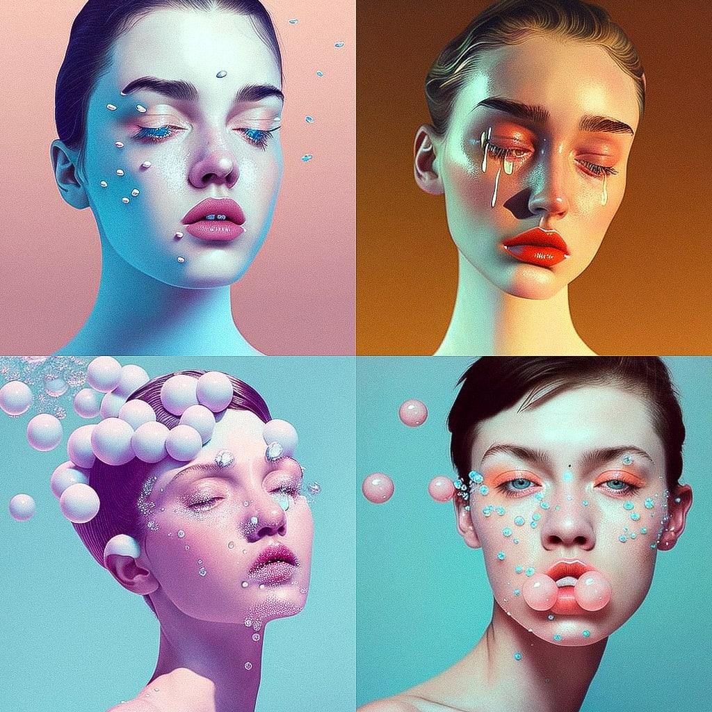 Olivia Locher style, Midjourney V4, render 1 of 4