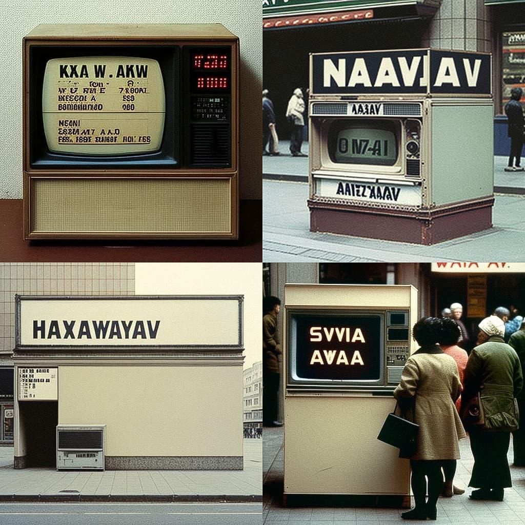 On Kawara style, Midjourney V4, render 1 of 4