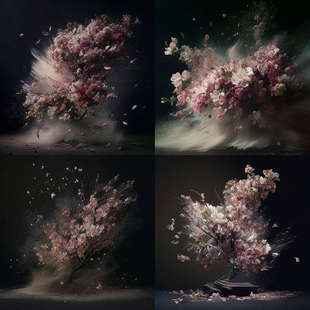 Ori Gersht style, Midjourney V4, render 1 of 4