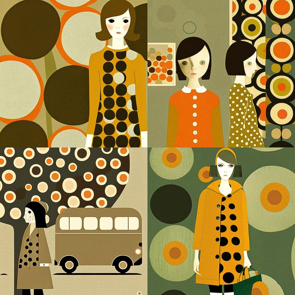 Orla Kiely style, Midjourney V4, render 1 of 4