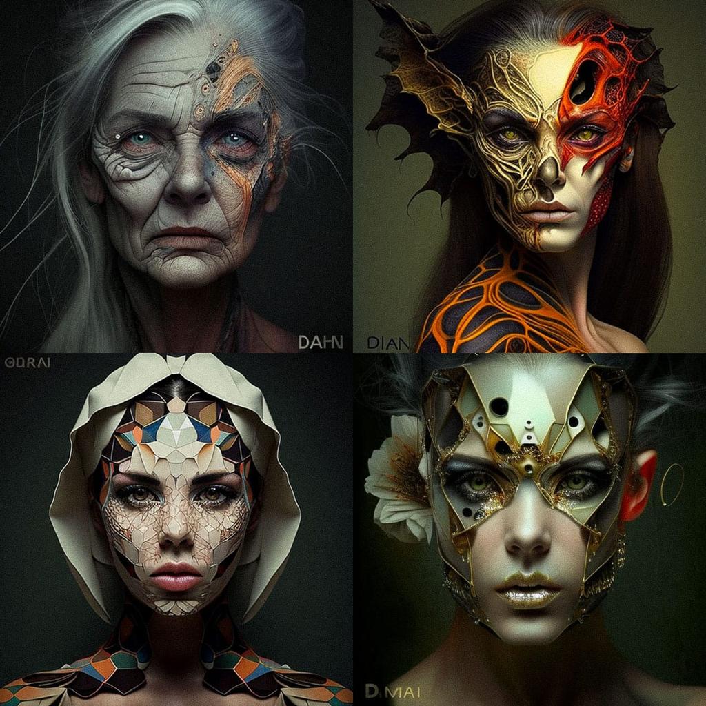 Orlan style, Midjourney V4, render 1 of 4