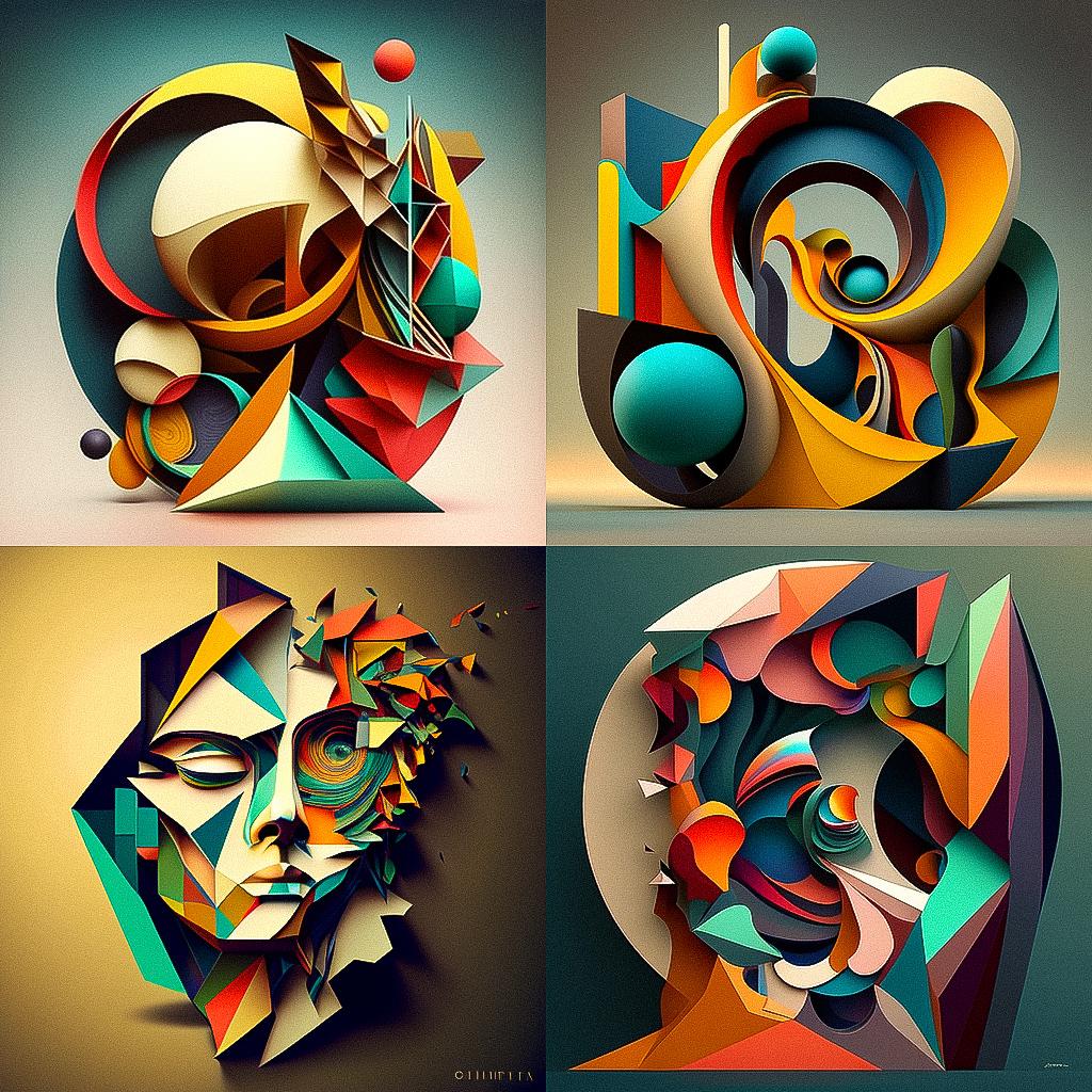Orphism style, Midjourney V4, render 1 of 4