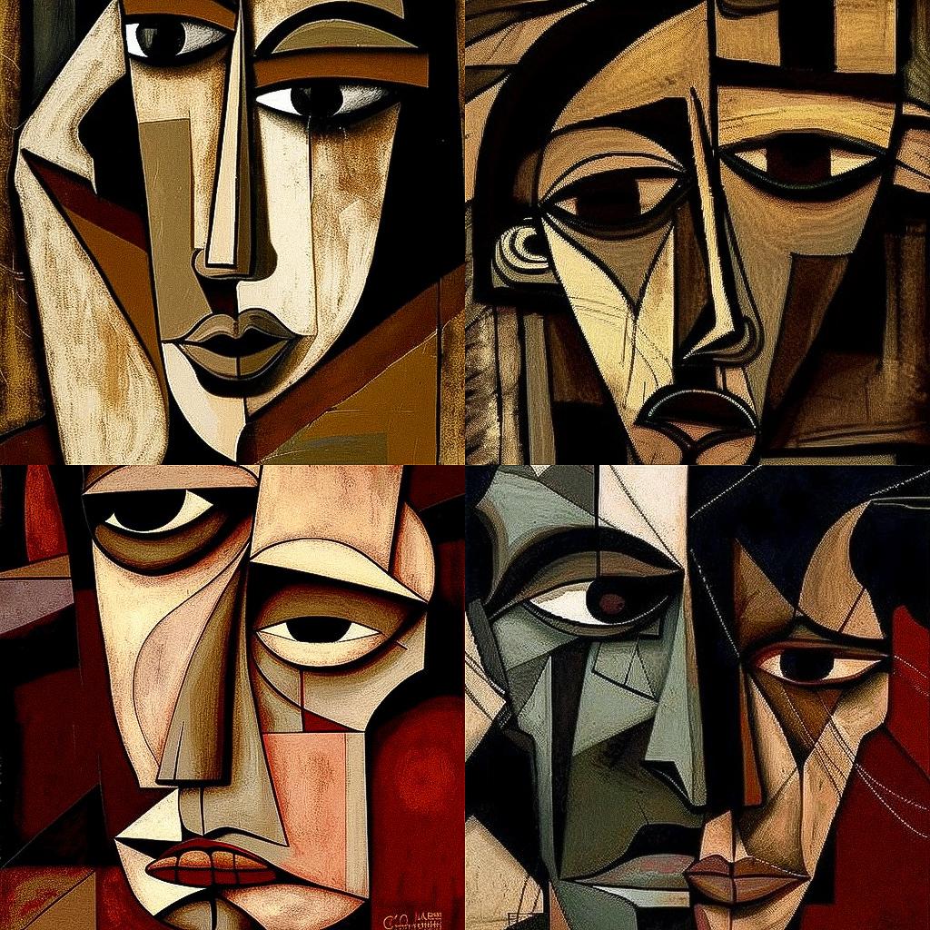 Oswaldo Guayasamin style, Midjourney V4, render 1 of 4