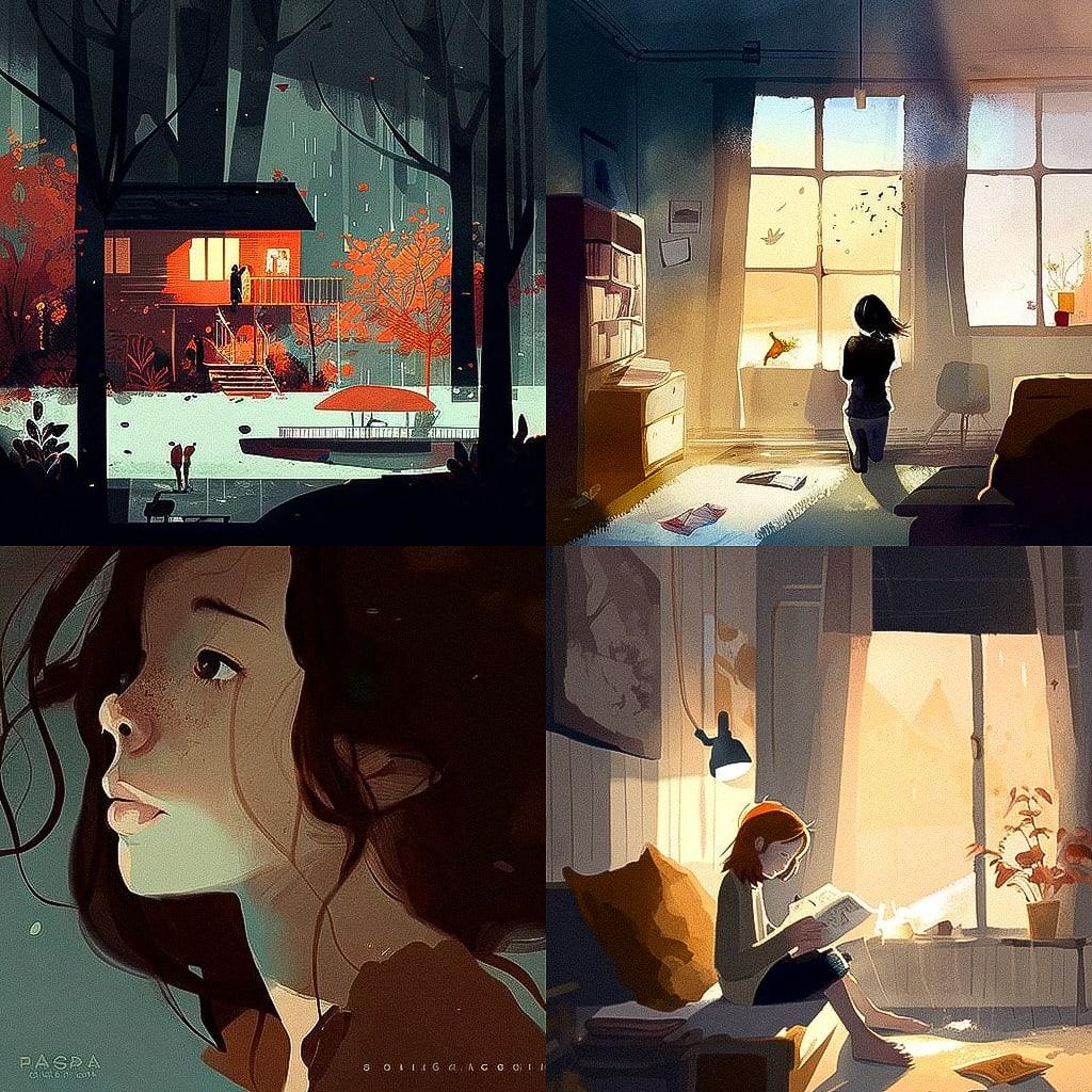 Pascal Campion style, Midjourney V4, render 1 of 4