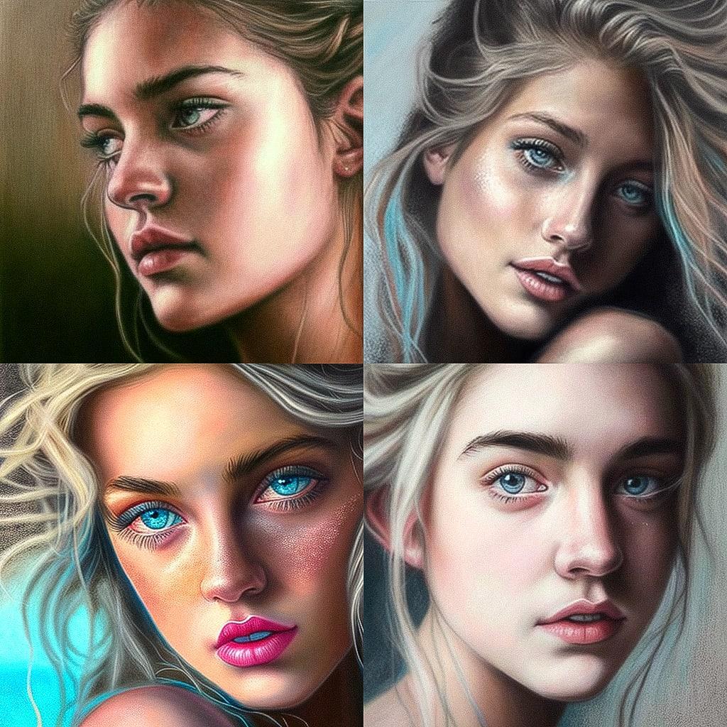 Pastel drawing style, Midjourney V4, render 1 of 4