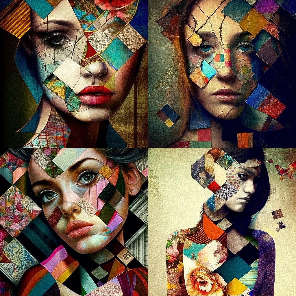 Patchwork style, Midjourney V4, render 1 of 4