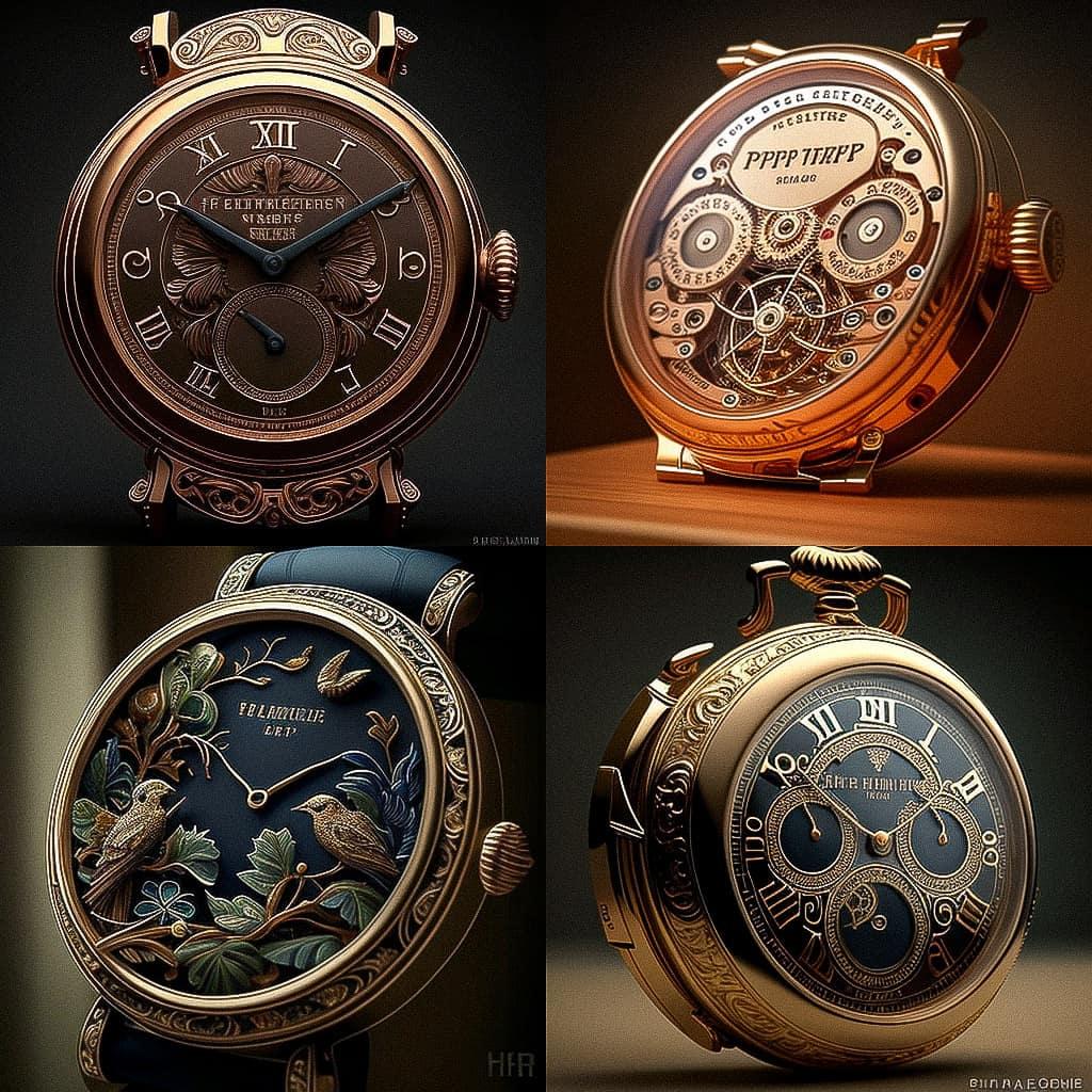 Patek Philippe style, Midjourney V4, render 1 of 4