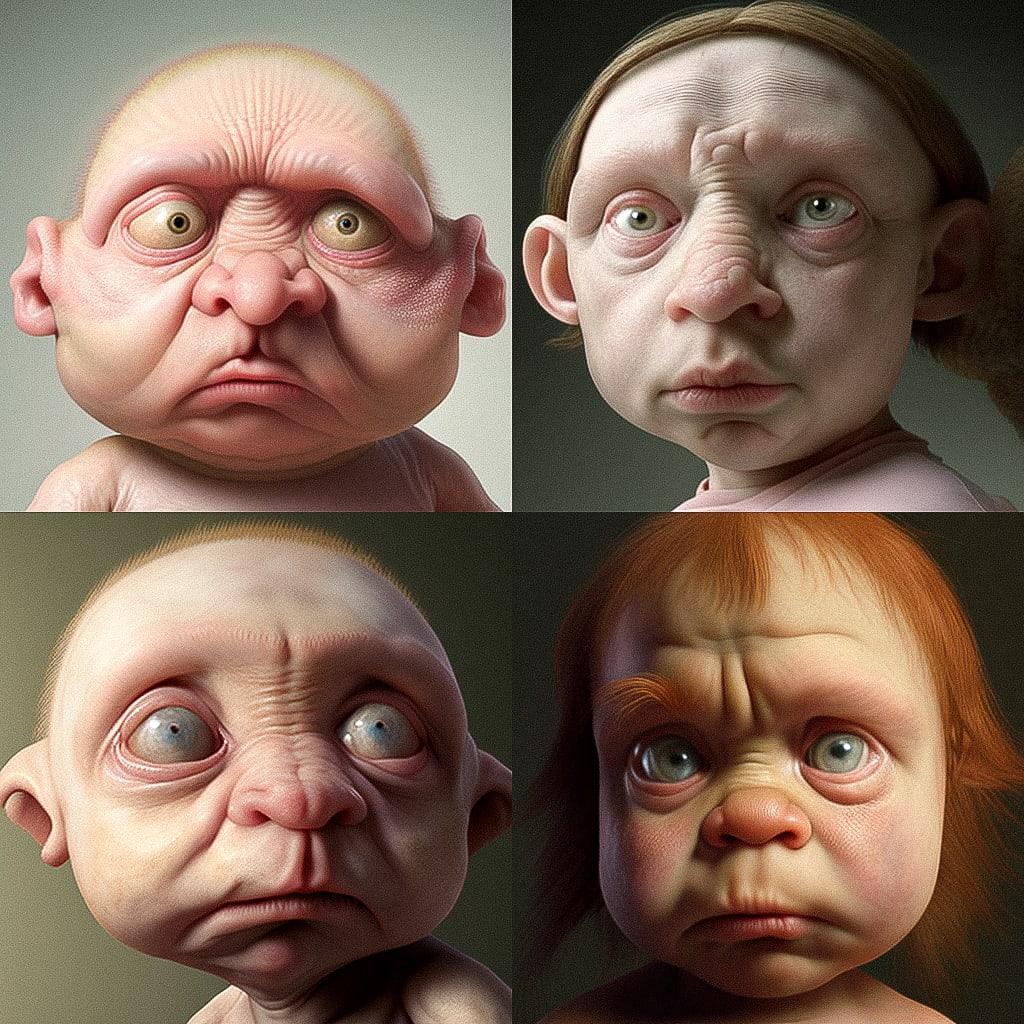 Patricia Piccinini style, Midjourney V4, render 1 of 4