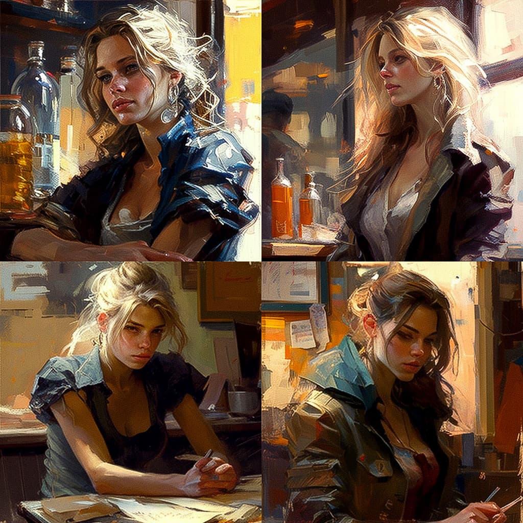 Paul Hedley style, Midjourney V4, render 1 of 4