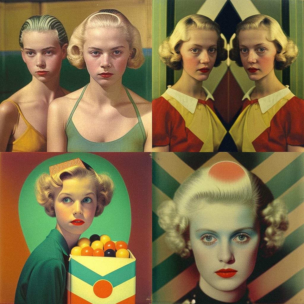 Paul Outerbridge style, Midjourney V4, render 1 of 4