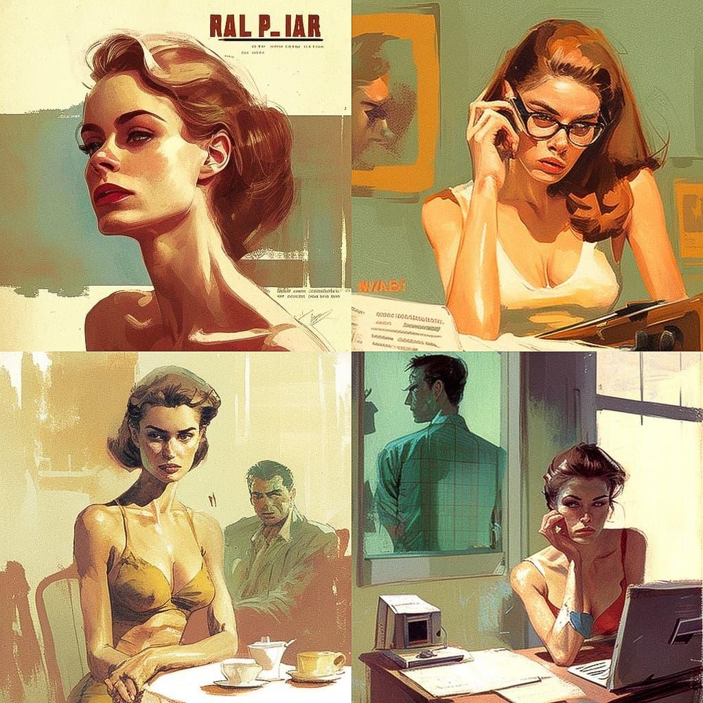 Paul Rader style, Midjourney V4, render 1 of 4