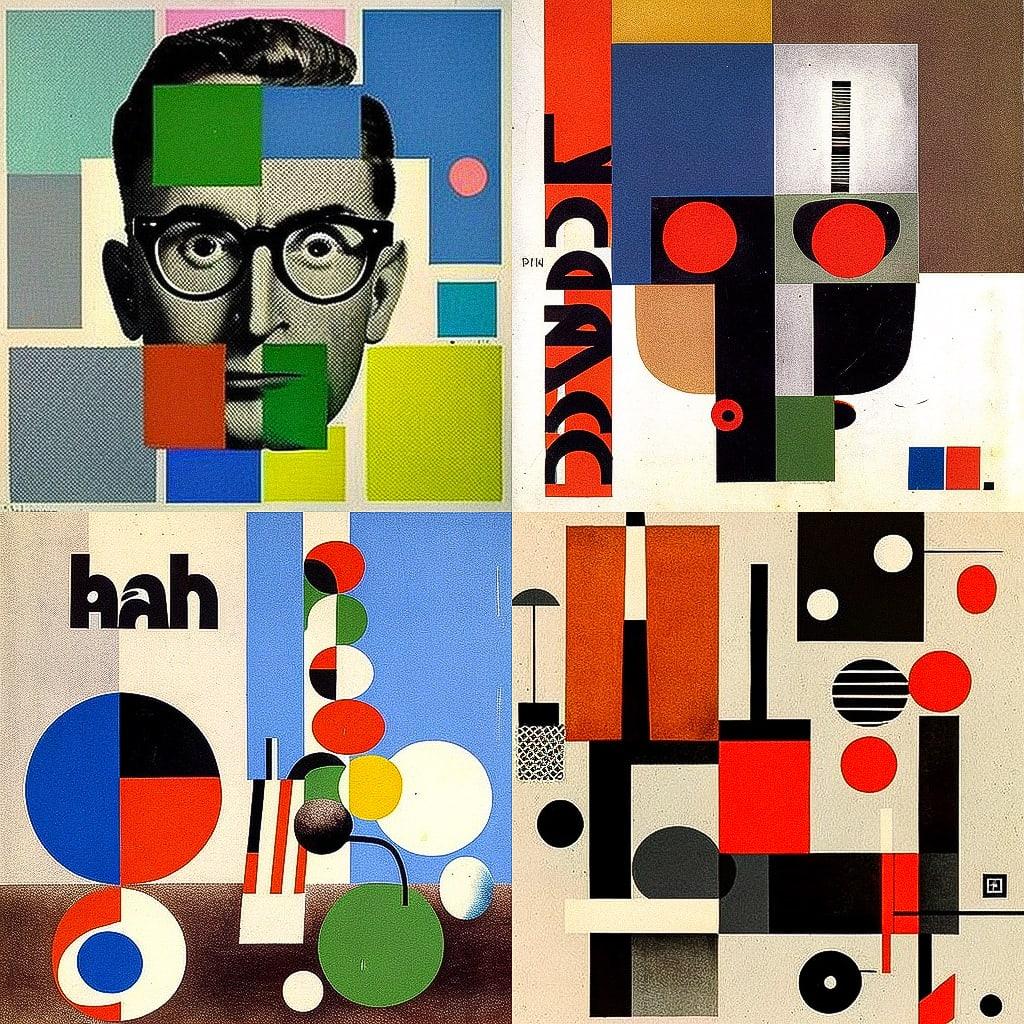 Paul Rand style, Midjourney V4, render 1 of 4