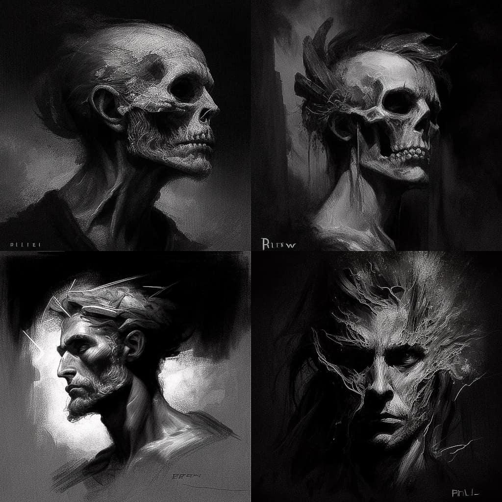 Paul Rumsey style, Midjourney V4, render 1 of 4