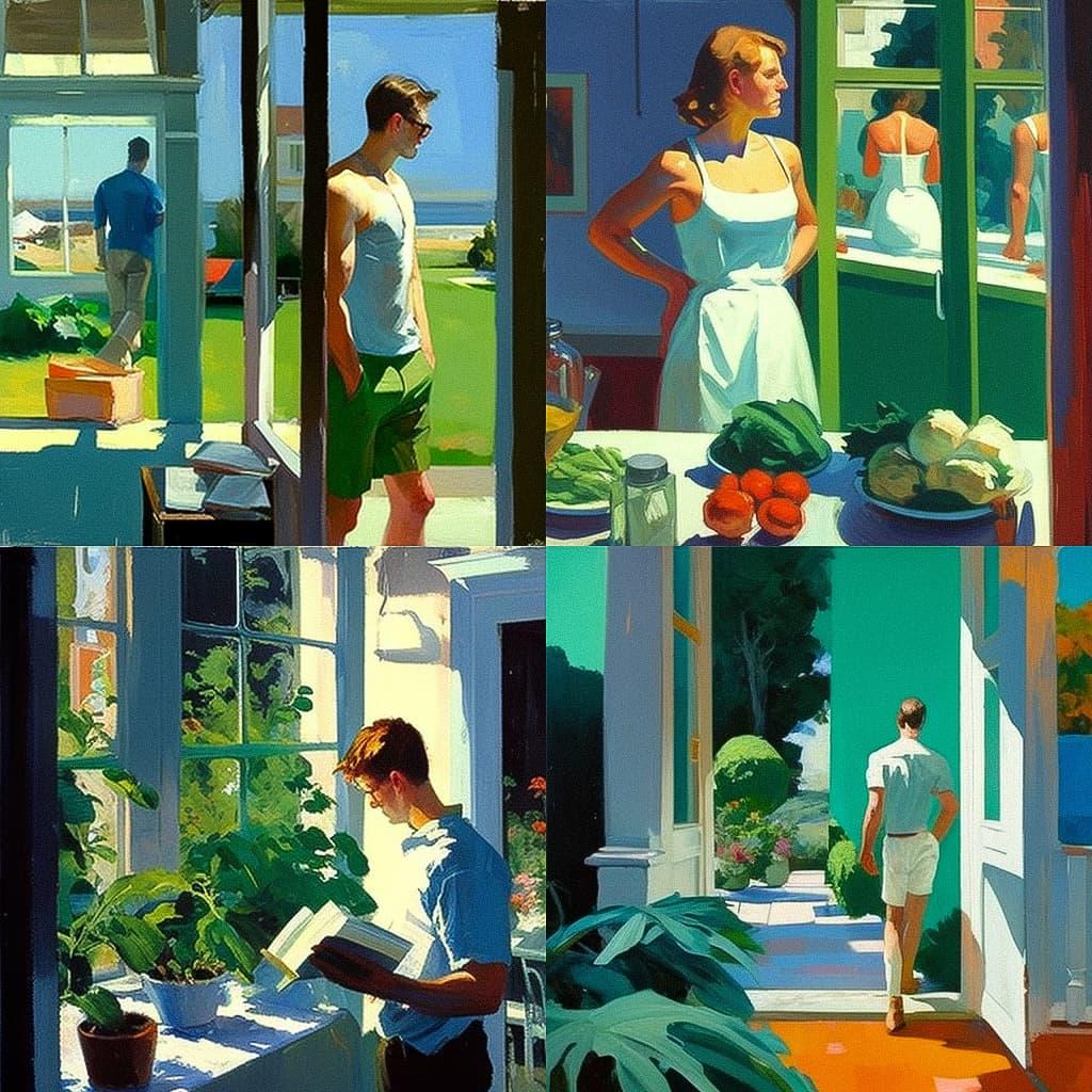 Paul Wonner style, Midjourney V4, render 1 of 4