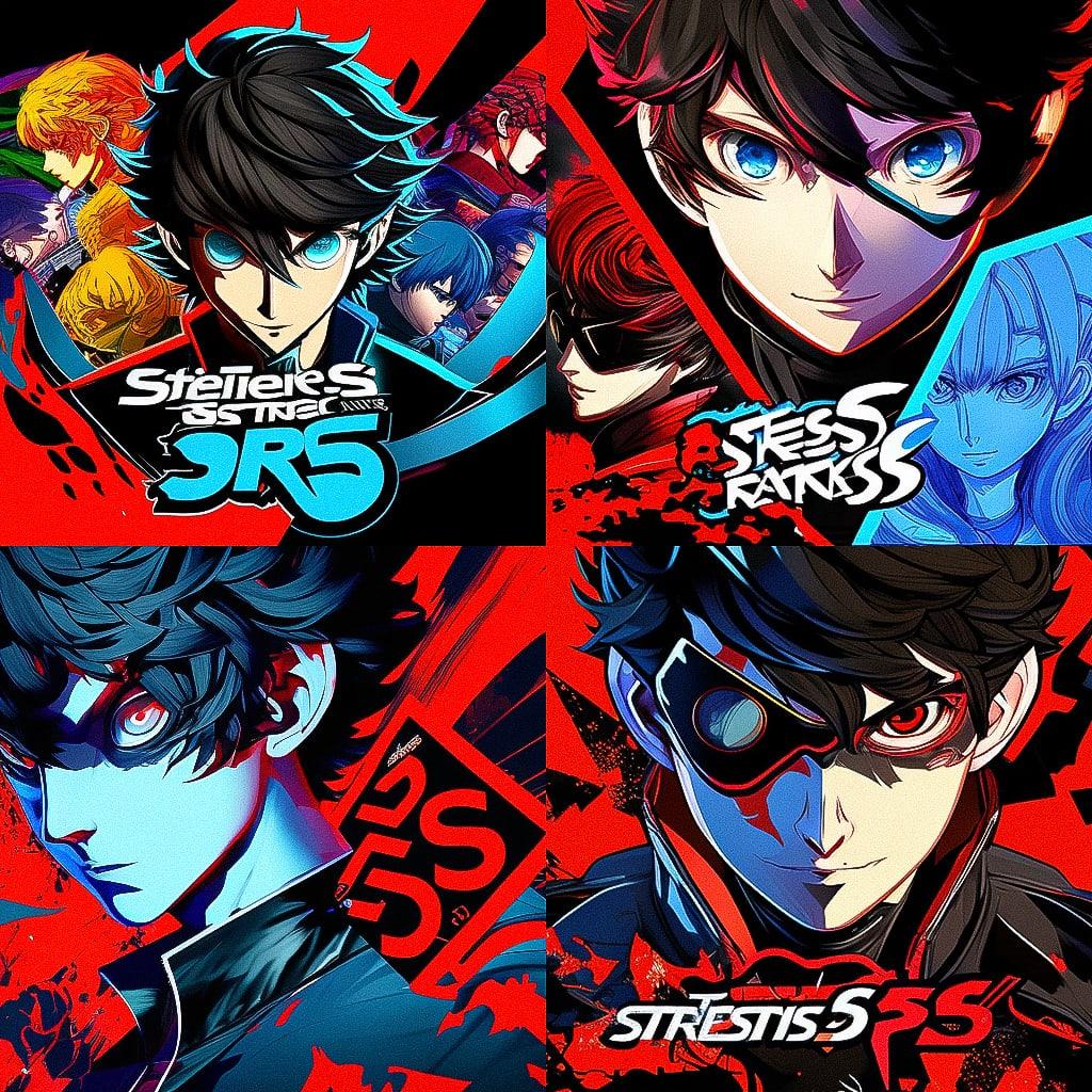 Persona 5 Strikers style, Midjourney V4, render 1 of 4