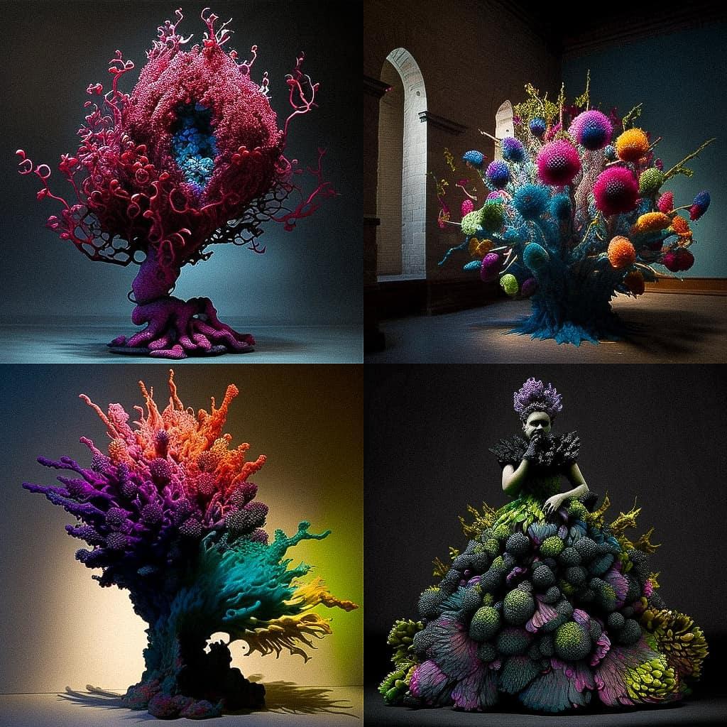 Petah Coyne style, Midjourney V4, render 1 of 4