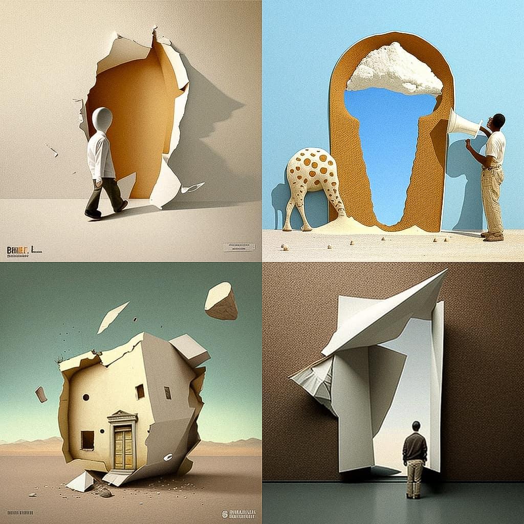 Peter Callesen style, Midjourney V4, render 1 of 4