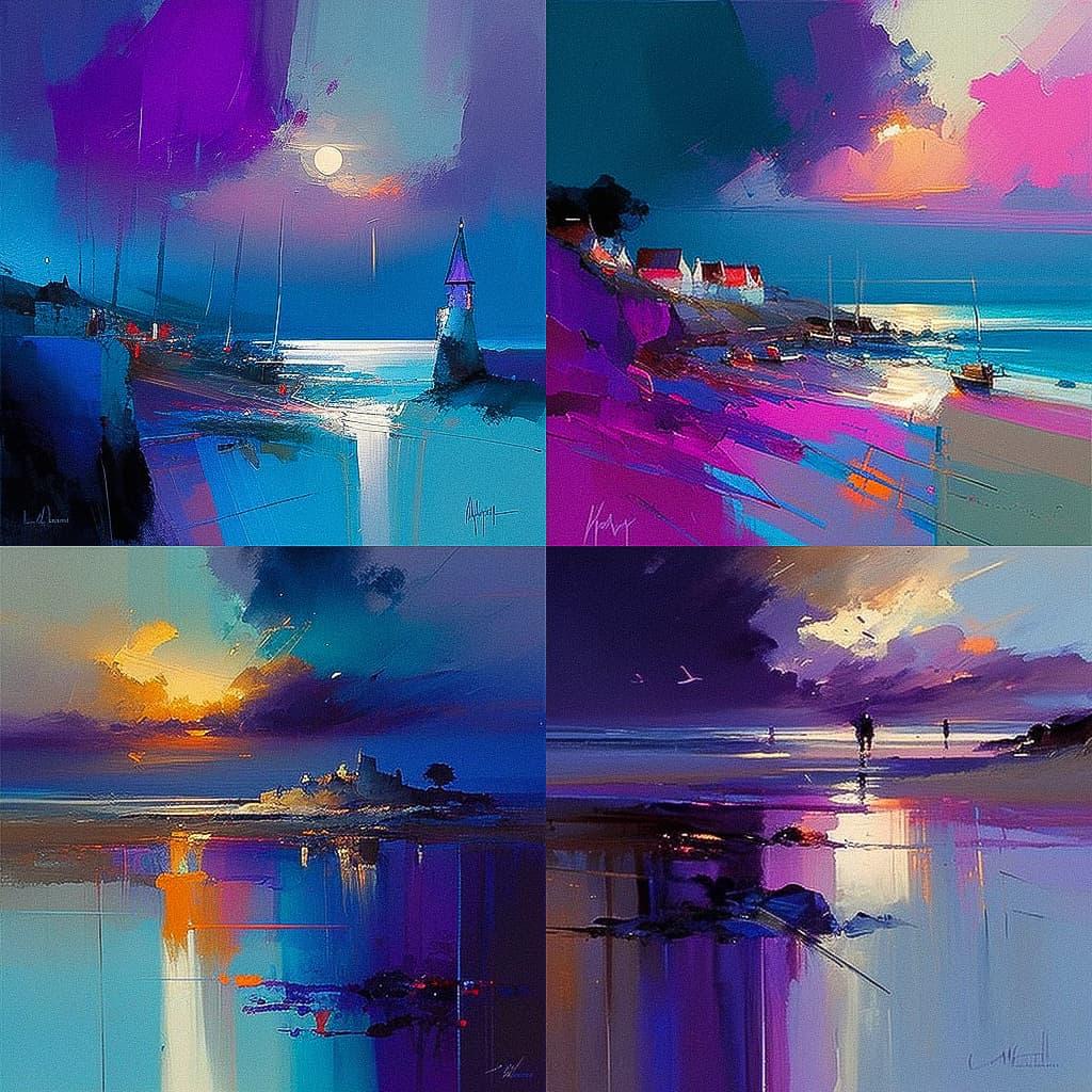 Peter Wileman style, Midjourney V4, render 1 of 4