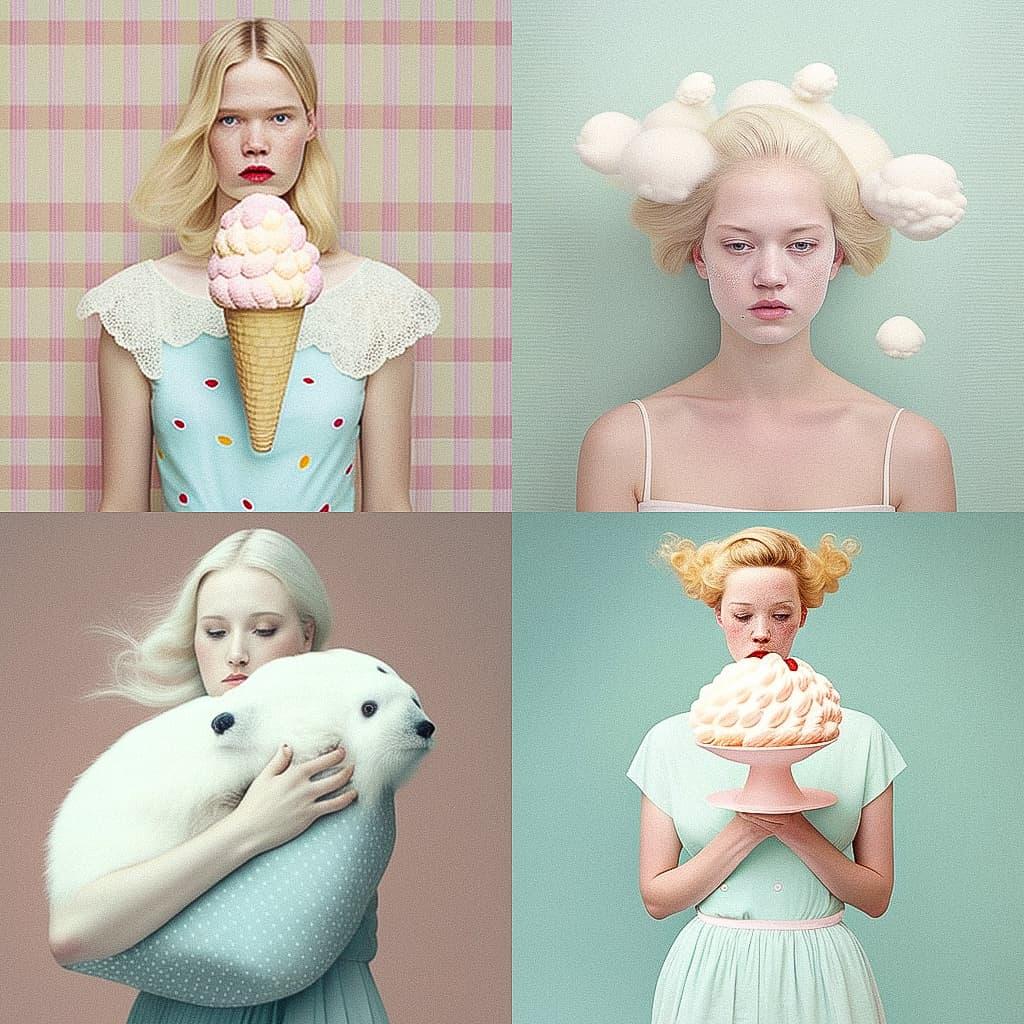 Petrina Hicks style, Midjourney V4, render 1 of 4
