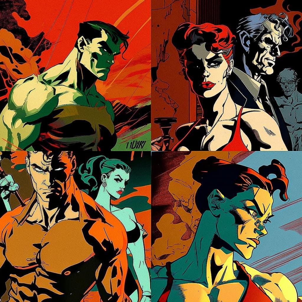 Phil Hester style, Midjourney V4, render 1 of 4