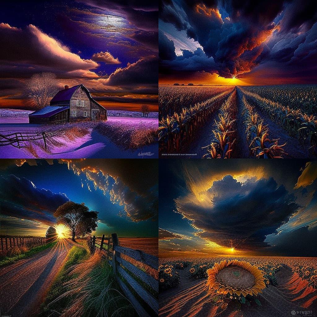 Phil Koch style, Midjourney V4, render 1 of 4