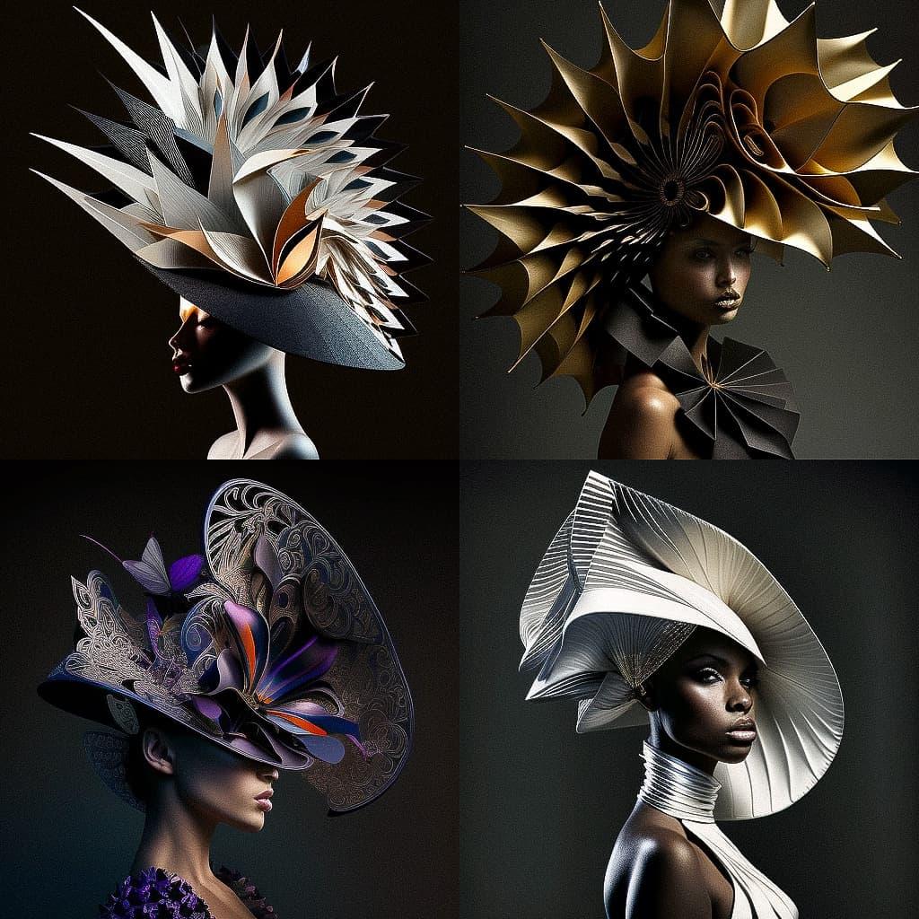 Philip Treacy style, Midjourney V4, render 1 of 4