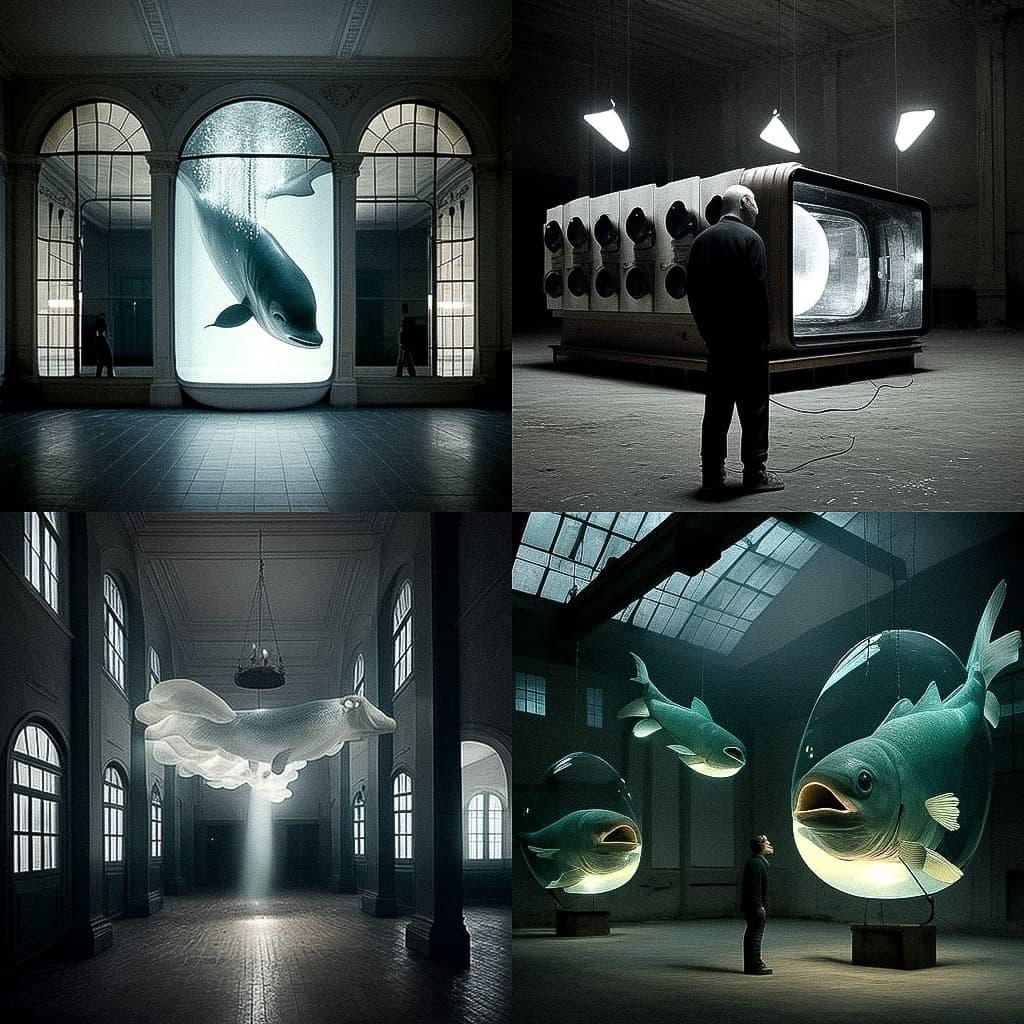 Philippe Parreno style, Midjourney V4, render 1 of 4