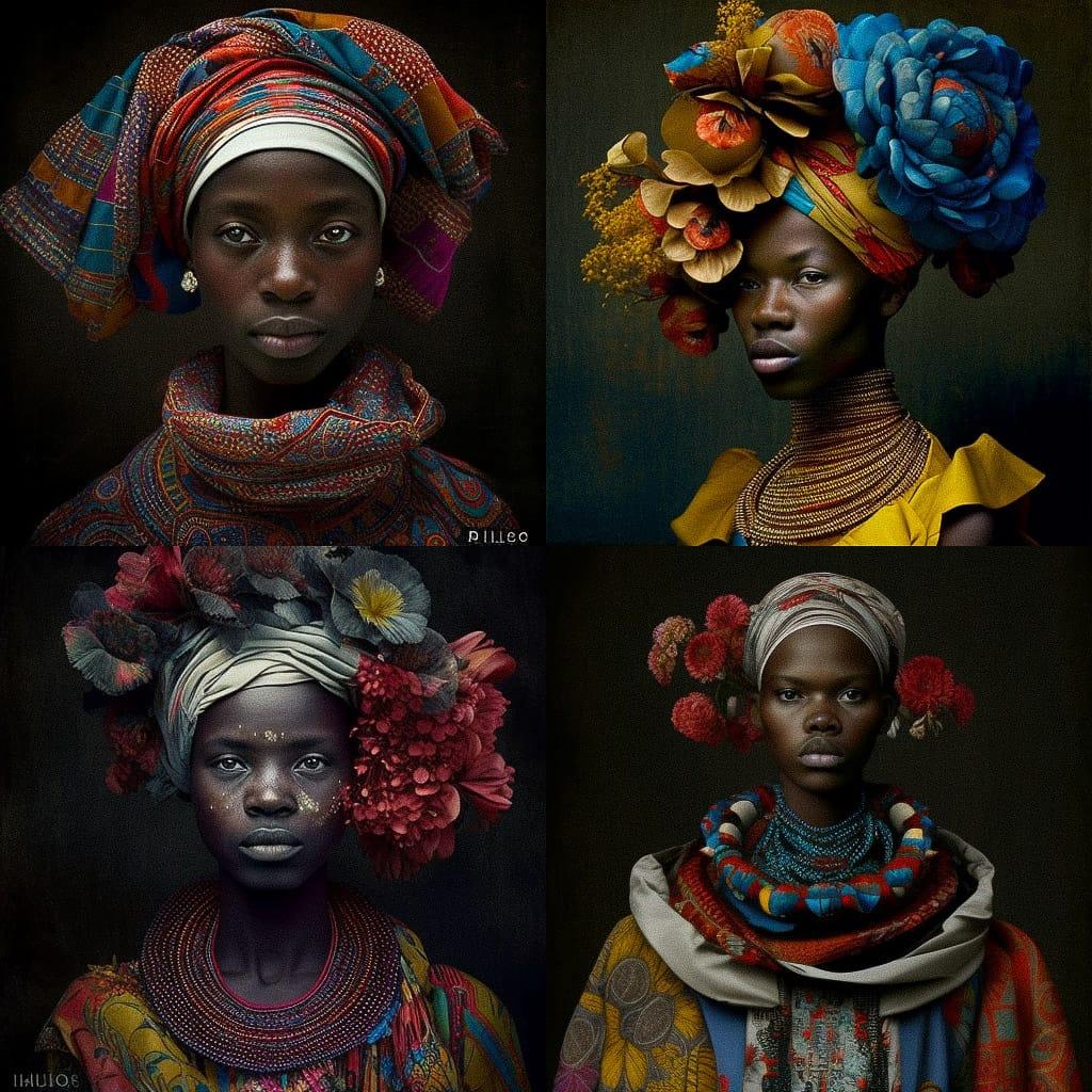 Phyllis Galembo style, Midjourney V4, render 1 of 4