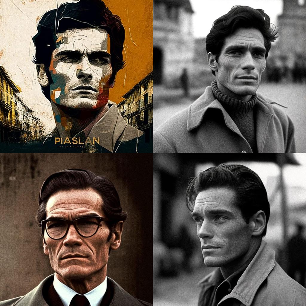 Pier Paolo Pasolini style, Midjourney V4, render 1 of 4