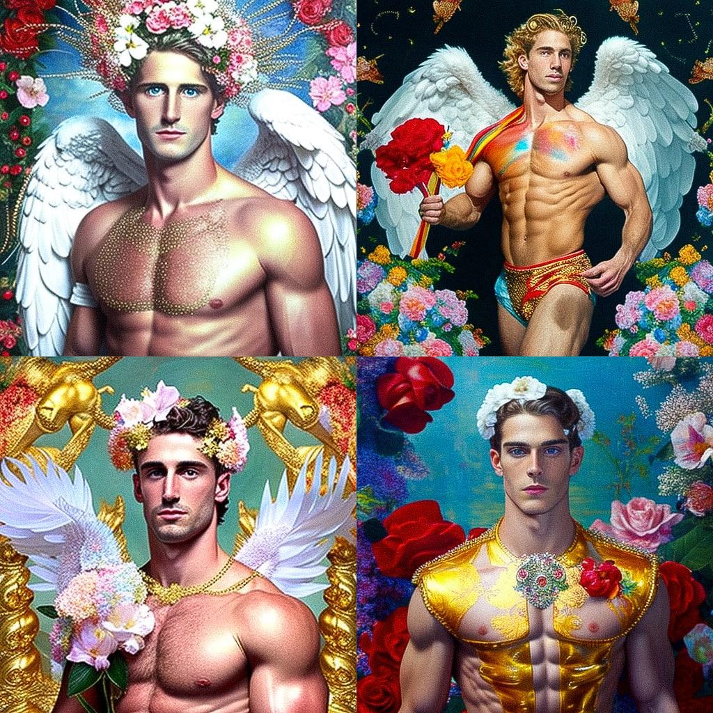 Pierre et Gilles style, Midjourney V4, render 1 of 4