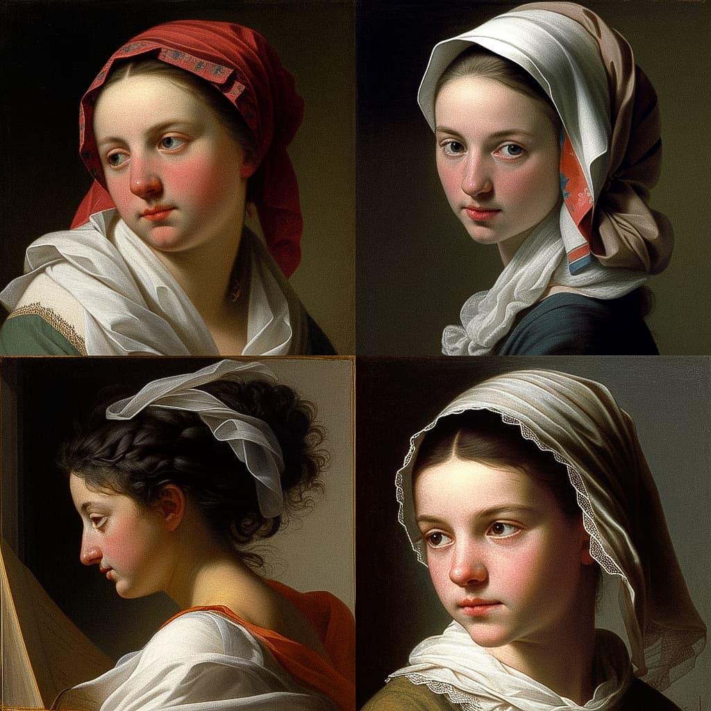 Pietro Antonio Rotari style, Midjourney V4, render 1 of 4