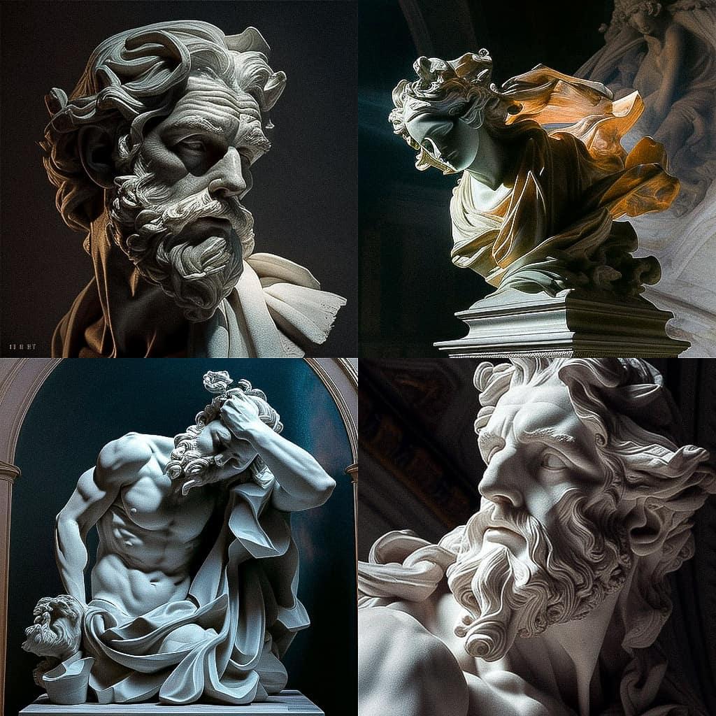 Pietro Bernini style, Midjourney V4, render 1 of 4