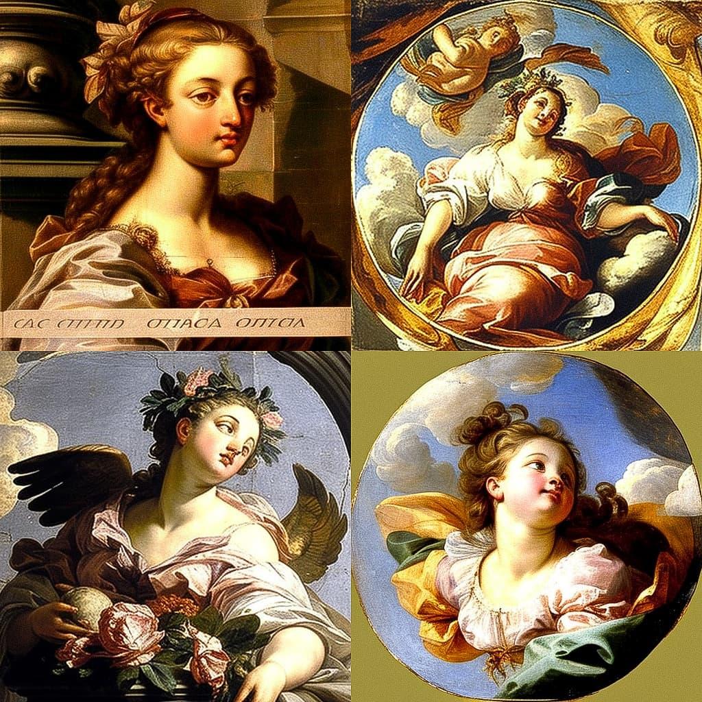 Pietro da Cortona style, Midjourney V4, render 1 of 4
