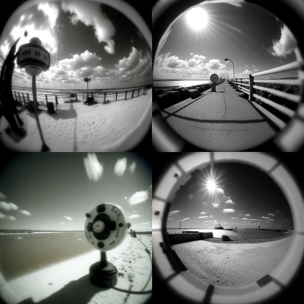 Pinhole lens style, Midjourney V4, render 1 of 4
