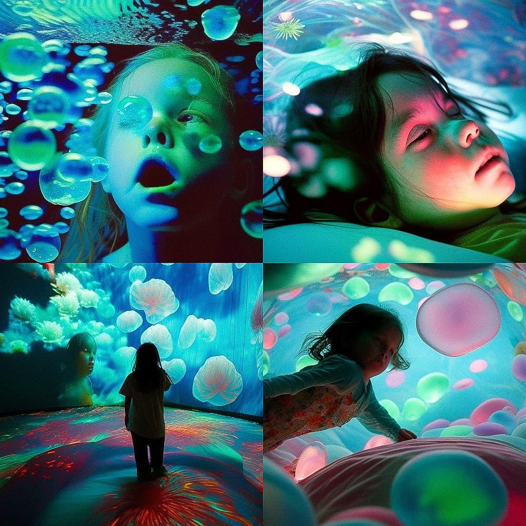 Pipilotti Rist style, Midjourney V4, render 1 of 4
