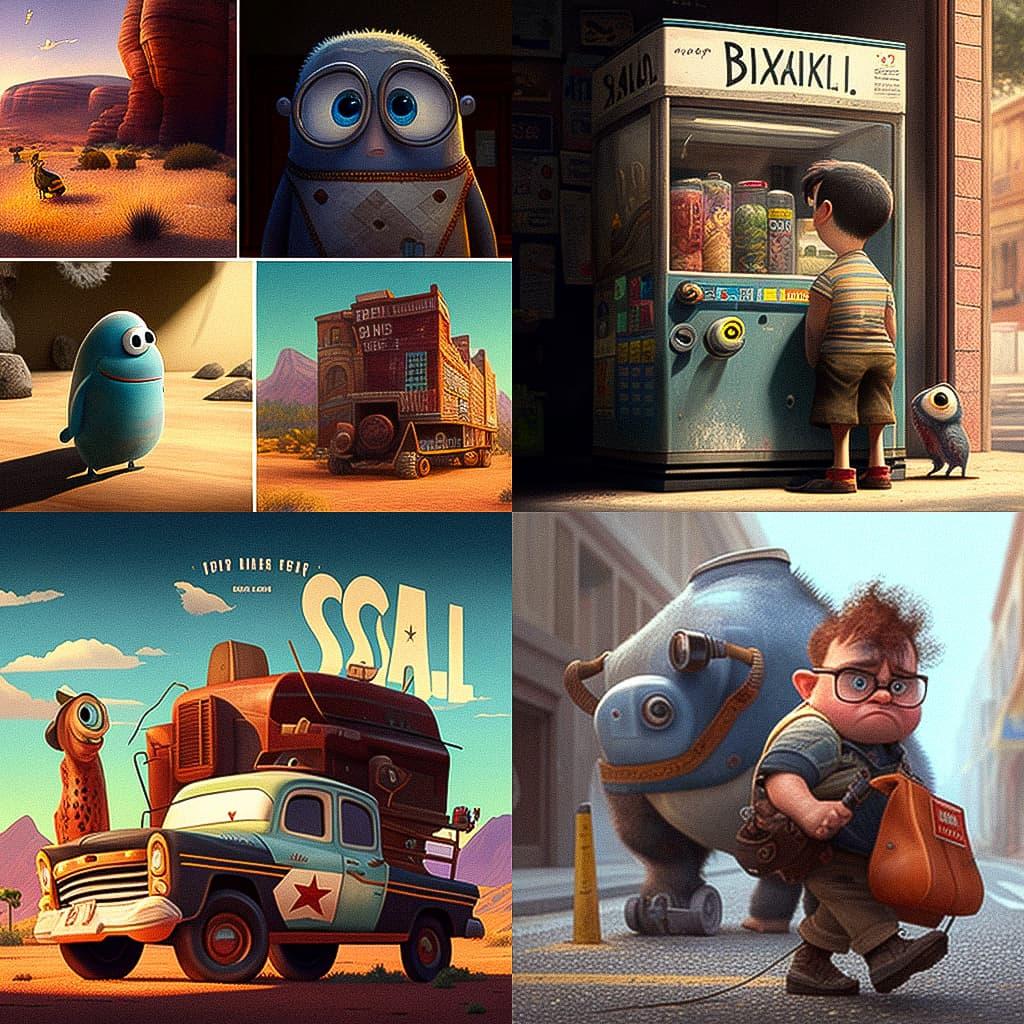 Pixar studio style, Midjourney V4, render 1 of 4
