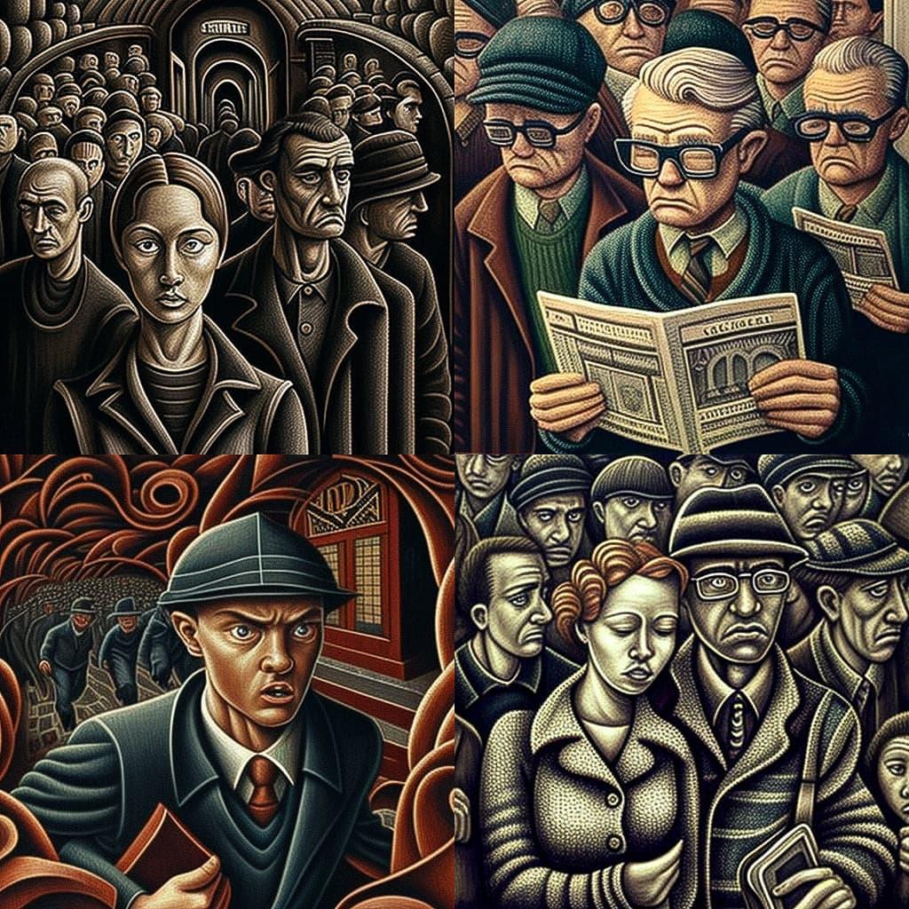 PJ Crook style, Midjourney V4, render 1 of 4